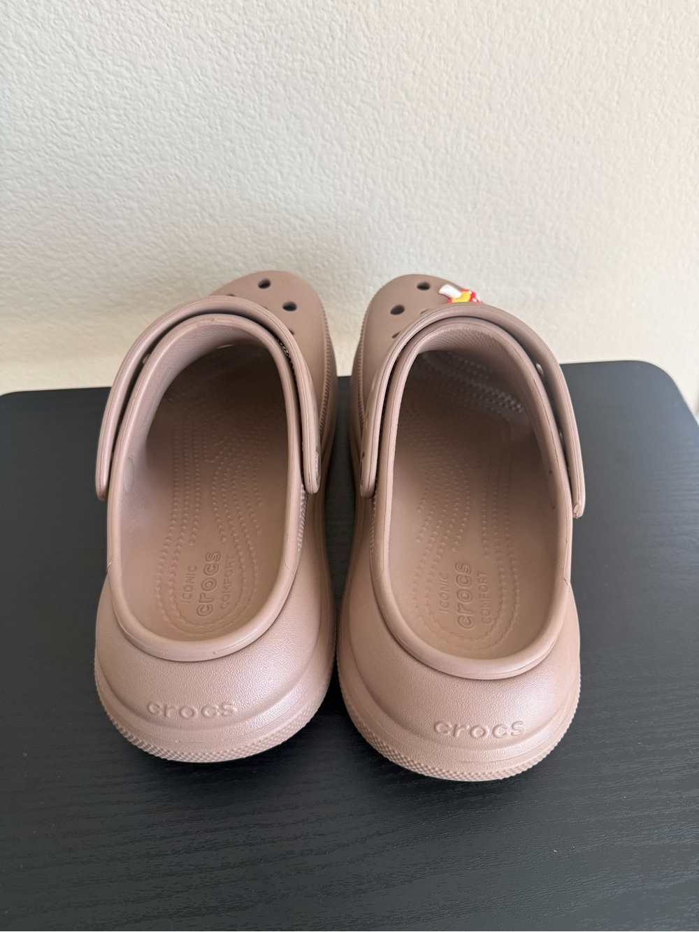 CROCS Classic Clog in Taupe with Colorful Jibbitz - Picture 4 of 5